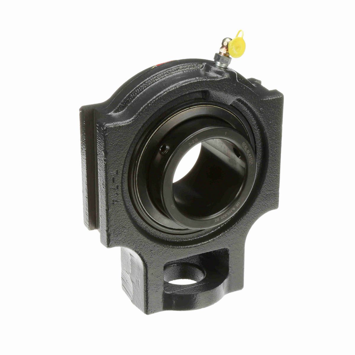 Sealmaster Mounted Cast Iron Wide Slot Take Up Ball Bearing - 52100 Bearing Steel, Black Oxided - Setscrew Lock - MST-47