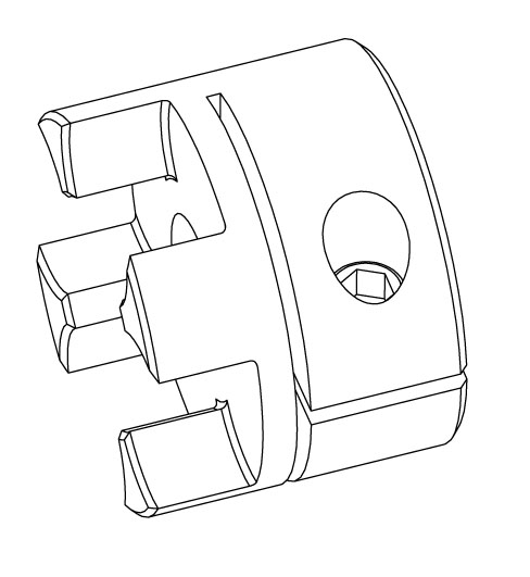 Curved Jaw Clamping Hub w/ Double Slot w/o Keyway Timken 68514476539