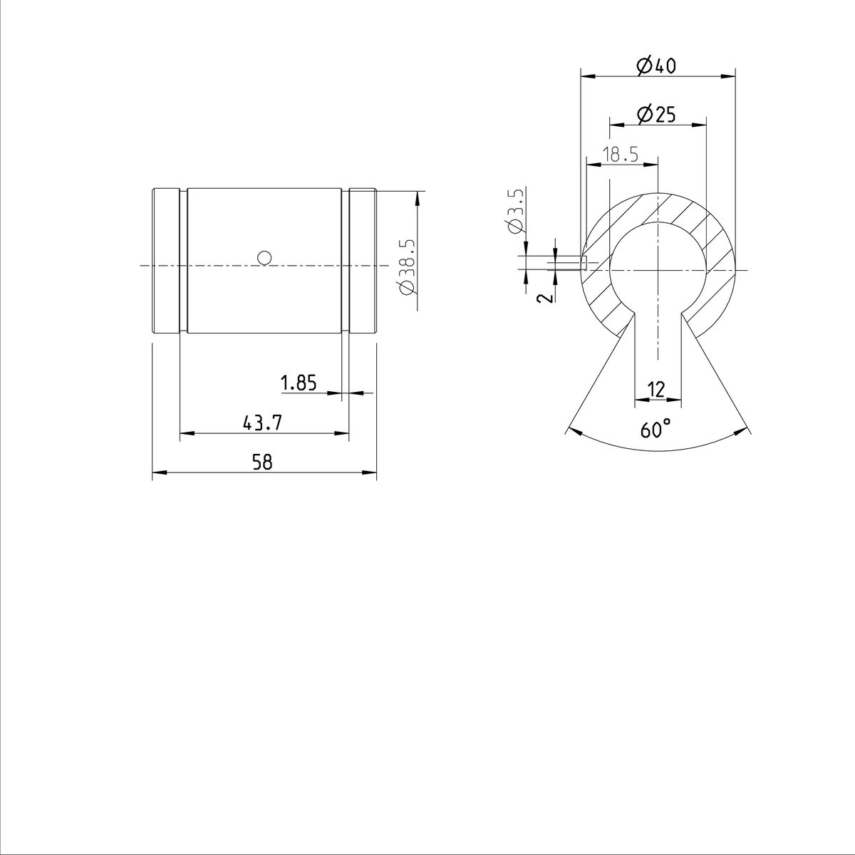 Суперлинейная втулка Bosch Rexroth KBSH-O-25 [R073102500]