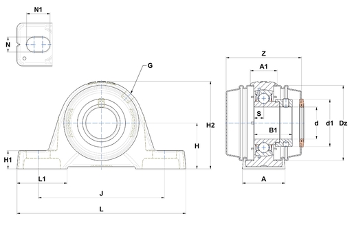 Фланцевый подшипниковый узел SNR ESPE204T20COE
