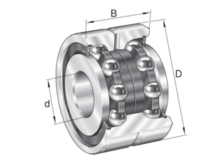 Упорно-радиальный шарикоподшипник INA ZKLN0624-2RS-PE (ZKLN 0624.2RS PE)