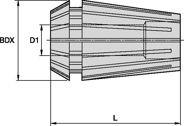 ER Single-Angle Standard Collets Kennametal ER Standard Collets - Metric [1084750]