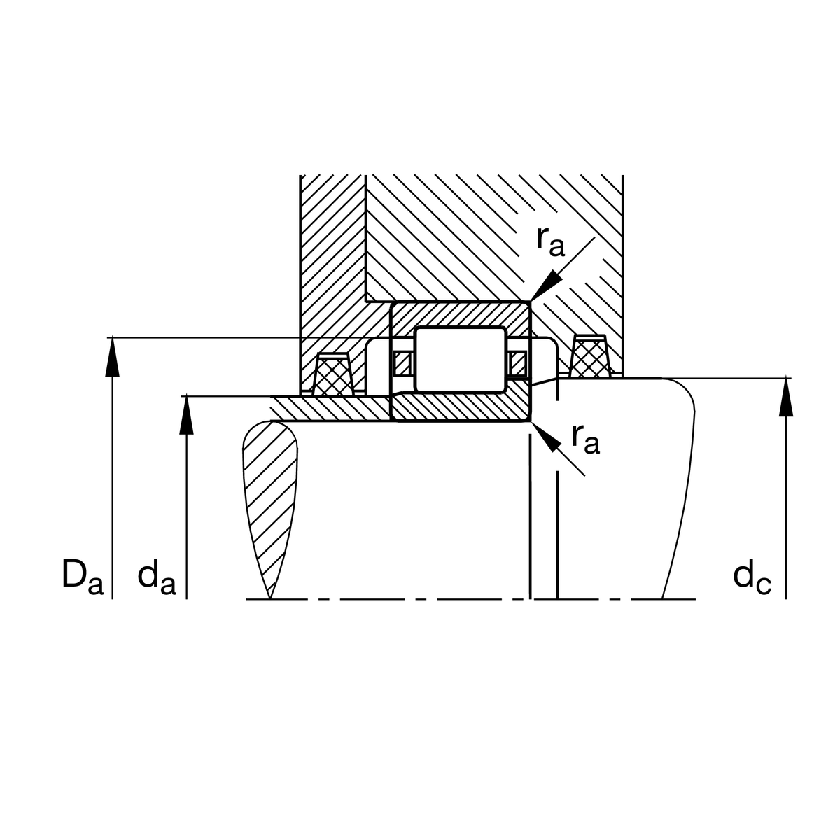 Цилиндрический роликоподшипник FAG NJ2234-E-XL-M1 (NJ2234-E-M1, NJ2234E.M1)