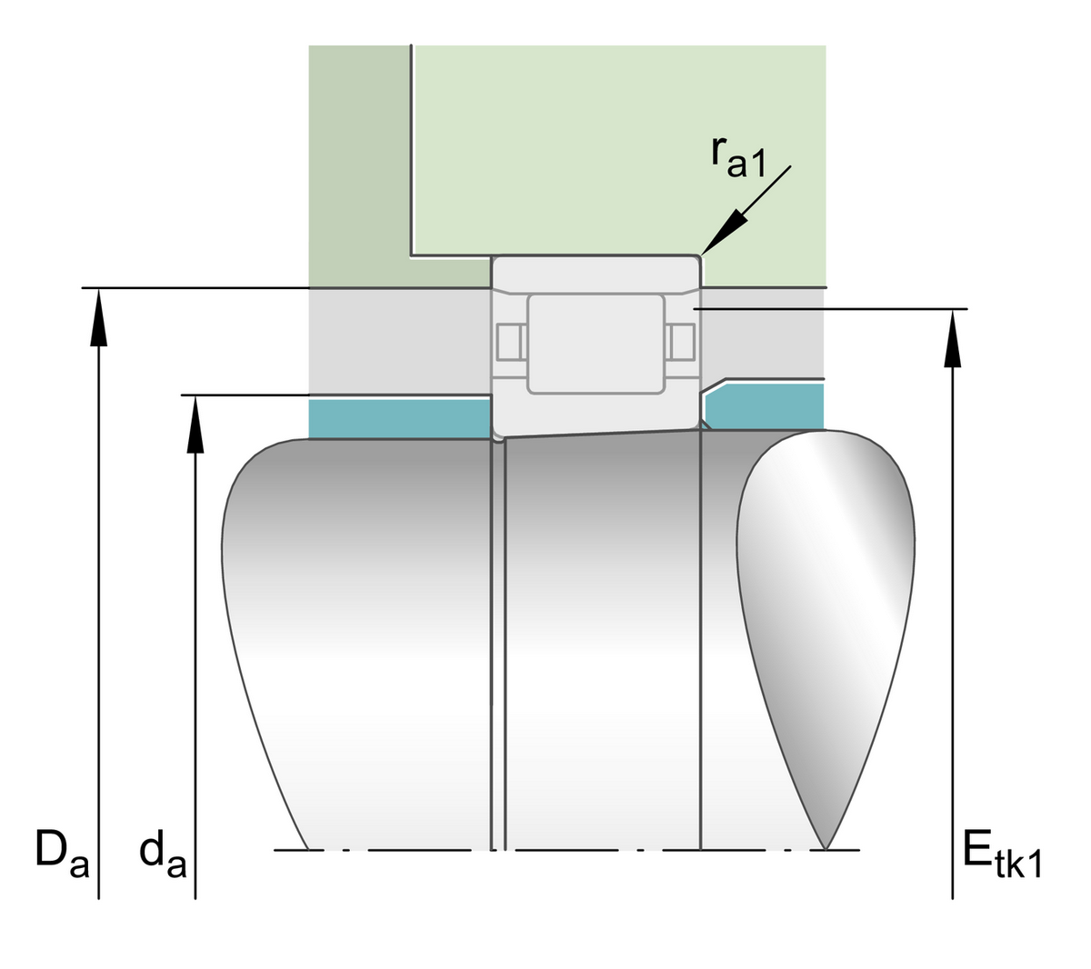 Цилиндрический роликоподшипник FAG N1008-D-K-TVP-SP-XL