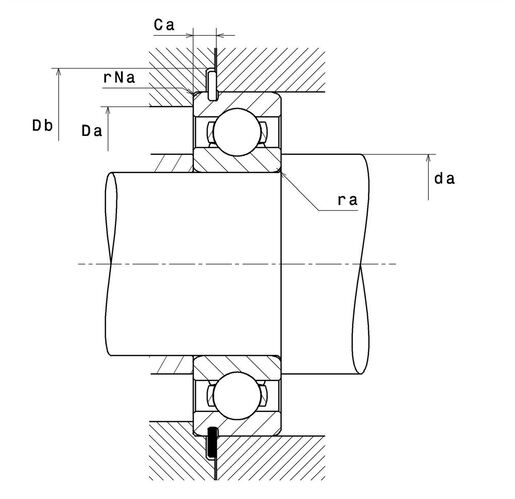 Однорядный шарикоподшипник SNR 6311.NR