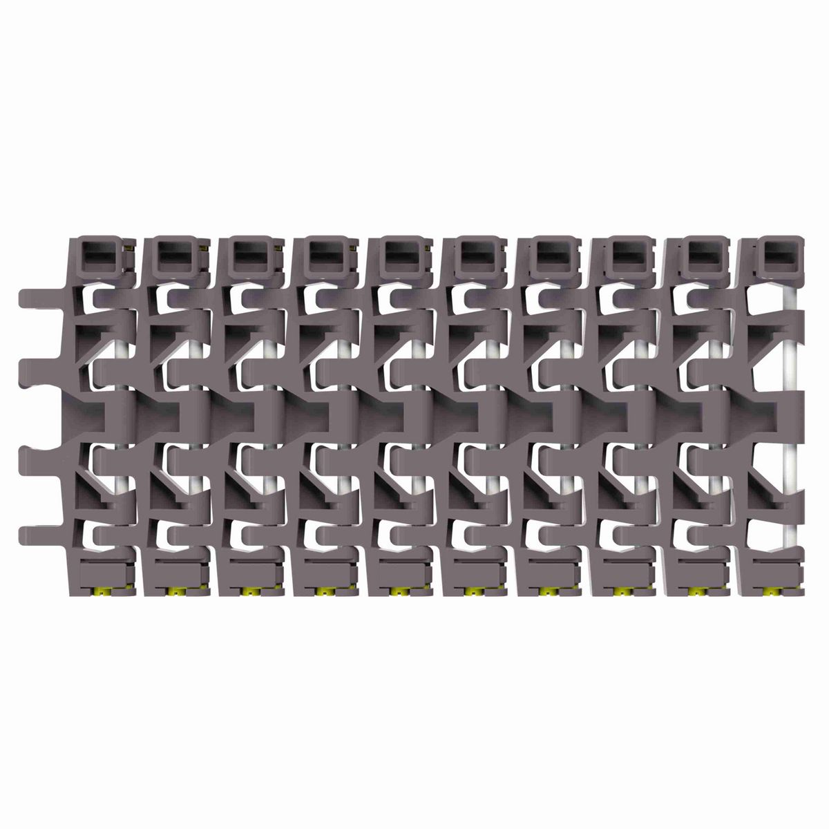 7956GT Side-flexing Flush Grid, Material: Brown High Performance, Width: 6in, Pitch: 1.25in - 81449961