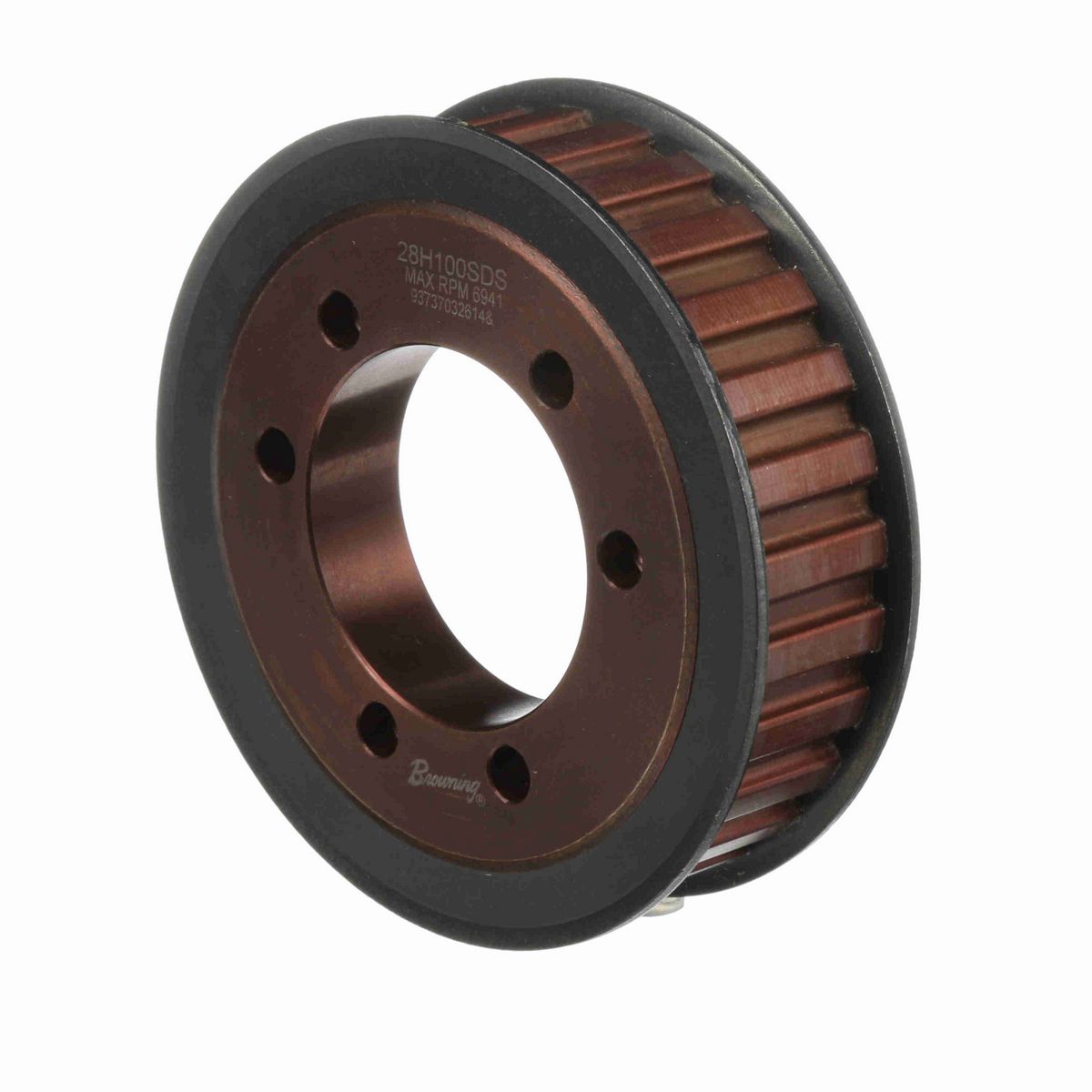 Browning Steel Bushed Bore Gearbelt Pulley - 28H100SDS