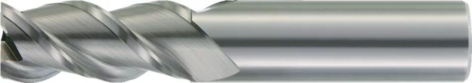 Solid Carbide End Mill for Roughing and Finishing of Aluminum Kennametal KenCut AL - AADE - Square End - 3 Flutes - Plain Shank - Inch [3866202]