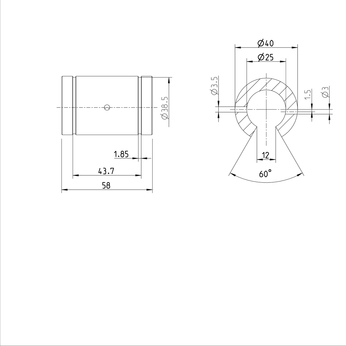 Суперлинейная втулка Bosch Rexroth KBH-O-25-DD [R073322540]