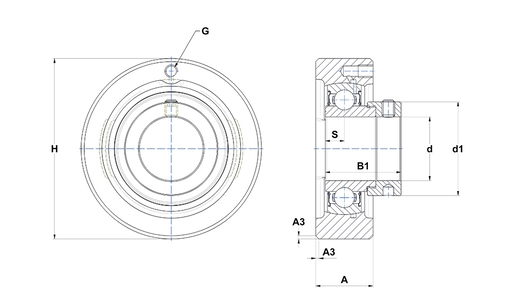 Фланцевый подшипниковый узел SNR ESC202-10