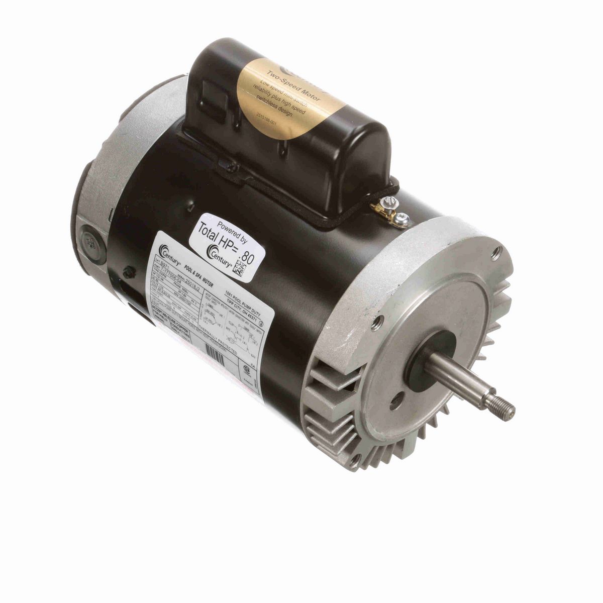 Pool Pump Motor, 1/2-.06 HP, 1 Ph, 60 Hz, 115 V, 3600 RPM, M56J Frame, DP - B971
