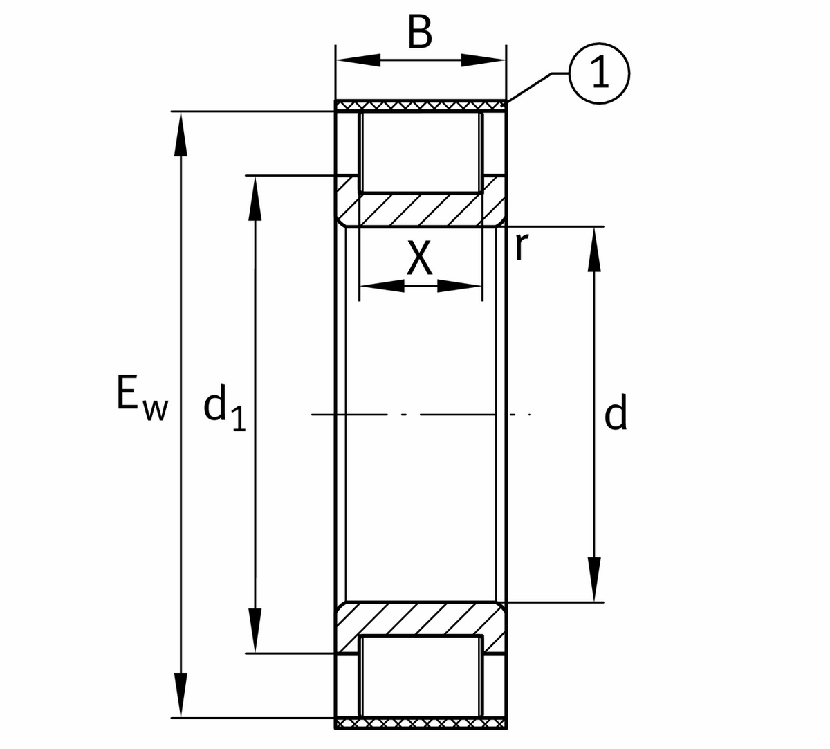 Цилиндрический роликоподшипник INA RSL182211-A-XL (RSL182211-A)