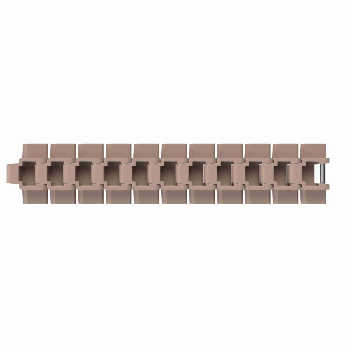 279LPC Side-flexing Solid Top, Material: Tan Low Friction, Width: 3.25in, Pitch: 1.5in - LPC279K3-1/4