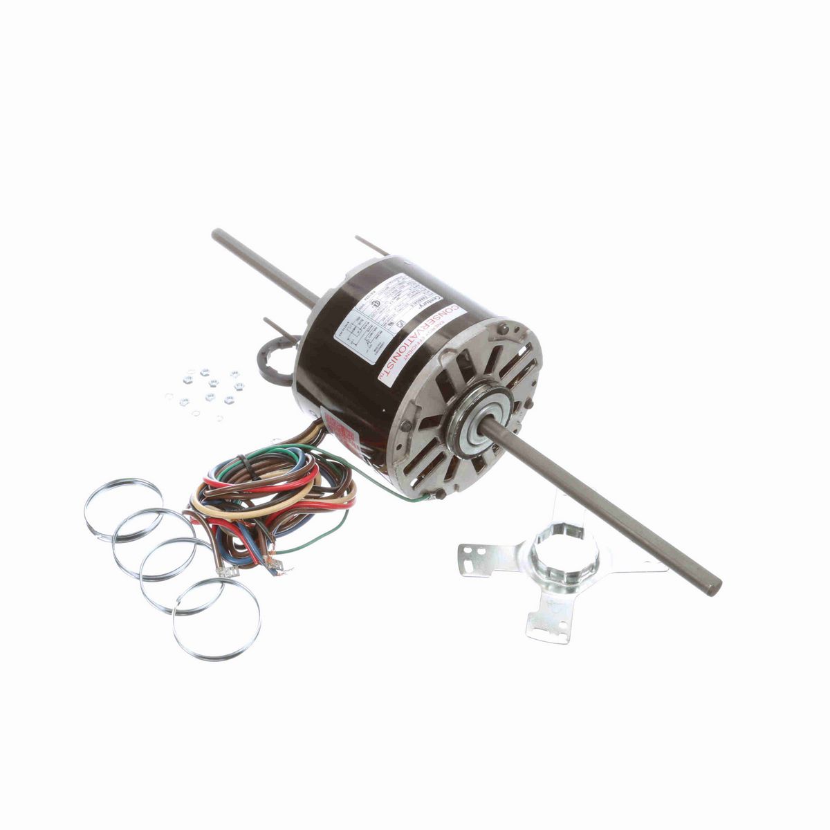 Fan Coil & Air Conditioner Motor, 1/4 HP, 1 Ph, 60 Hz, 208-230 V, 1625 RPM, 3 Speed, 48 Frame, SEMI ENCLOSED - RA1024