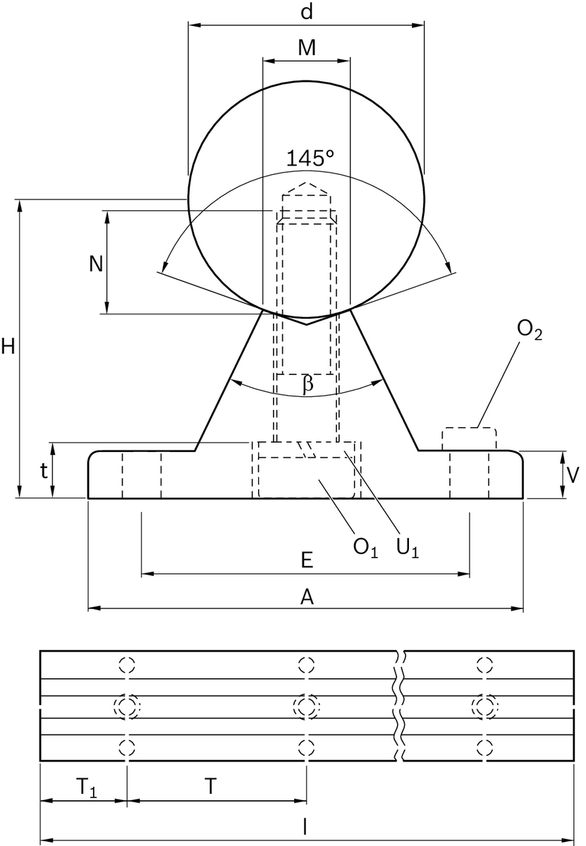 Опорная направляющая с валом из термообработанной стали Bosch Rexroth WM-20-AF2-H6- [R101452000]