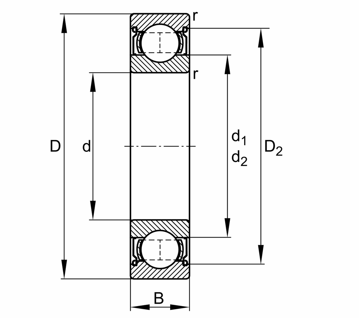 Радиальный шарикоподшипник FAG 6305-2Z-L207-C3