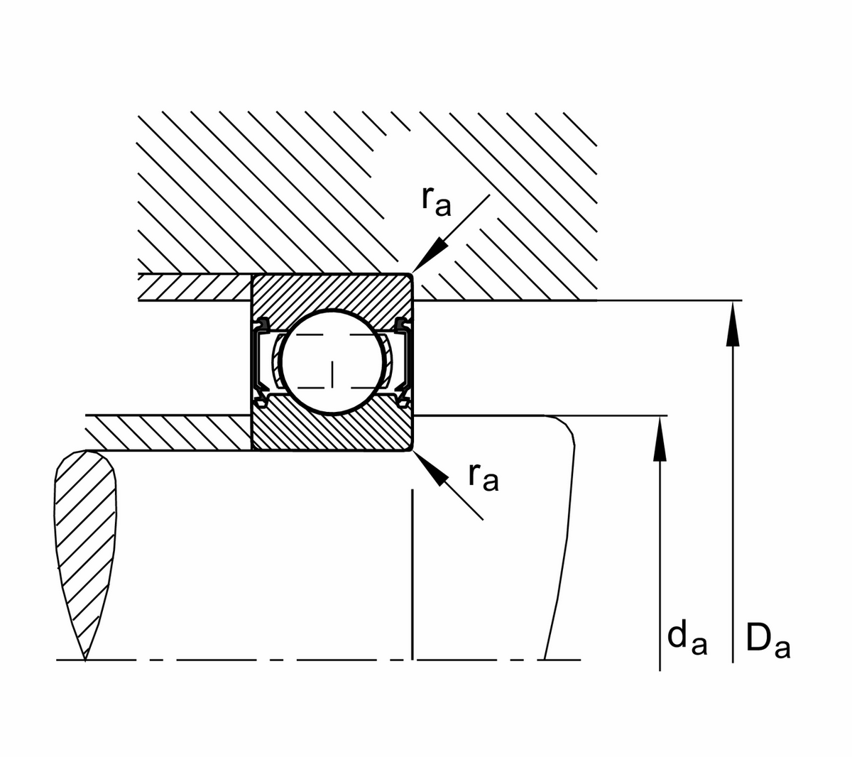 Радиальный шарикоподшипник FAG 6206-C-2Z-L207-C3>V