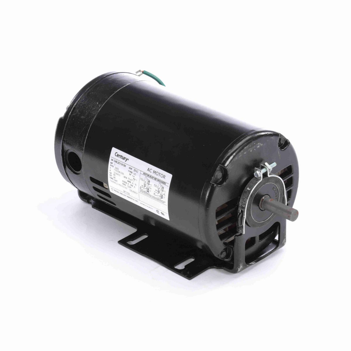 Fan and Blower Motor, 1 HP, 1 Ph, 60 Hz, 115/208-230 V, 3600 RPM, 48 Frame, ODP - BF1102