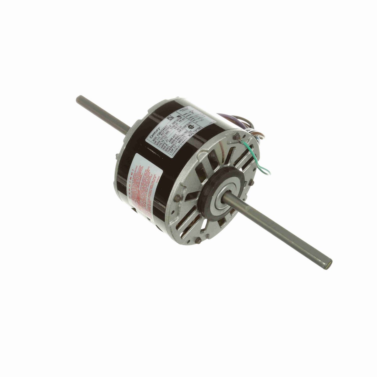 Fan Coil & Air Conditioner Motor, 1/15 HP, 1 Ph, 60 Hz, 115 V, 1075 RPM, 3 Speed, 48 Frame, SEMI ENCLOSED - RAL10156