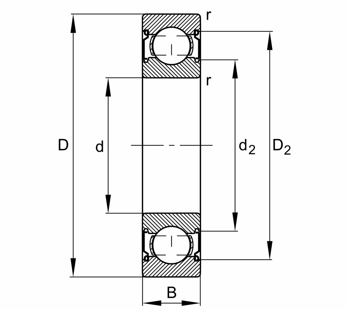 Радиальный шарикоподшипник FAG 6206-C-2Z-L207-C3>V