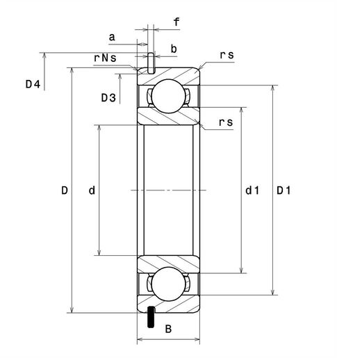 Однорядный шарикоподшипник SNR 6311.NR