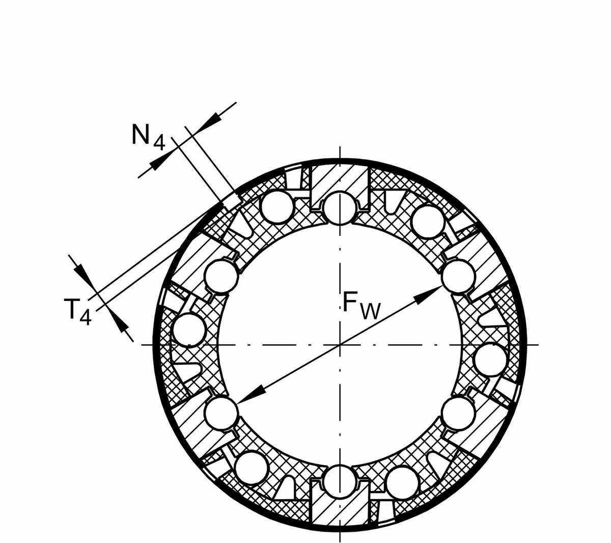 Шарикоподшипник для линейного перемещения INA KN12-B-PP