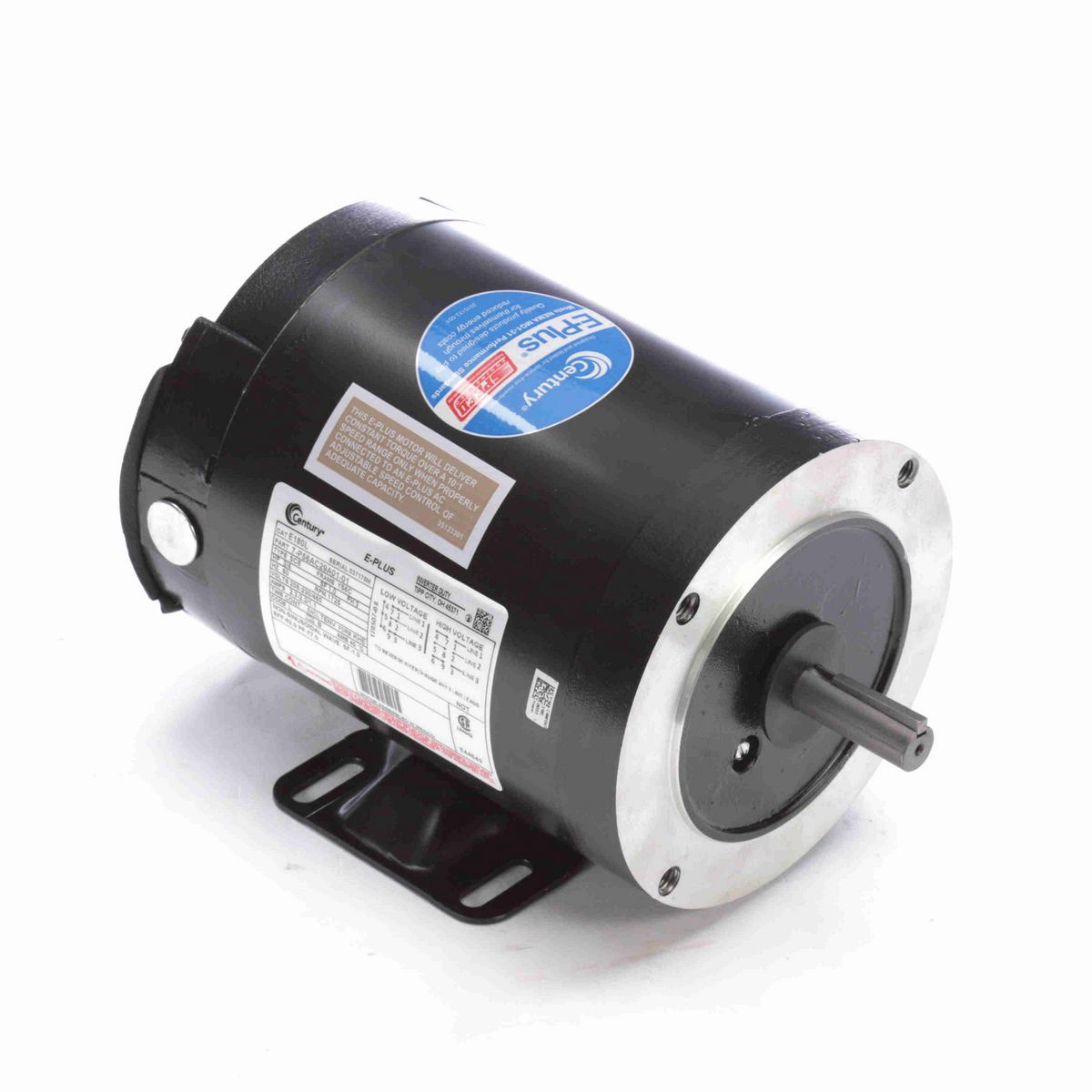 E-PLUS ® Speed Ratio Motor, 3/4 HP, 3 Ph, 60 Hz, 208-230/460 V, 1800 RPM, Y56C Frame, TENV - E180L
